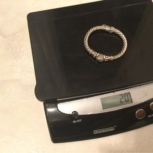 Samuel Benham blue topaz Sterling gold bangle bracelet.